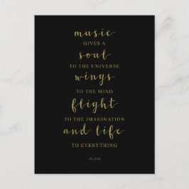 Musik gibt dem Universum ein Soul, Plato Zitat Postkarte