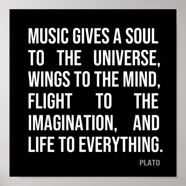 Musik gibt dem Universum ein Soul Poster (Vorne)