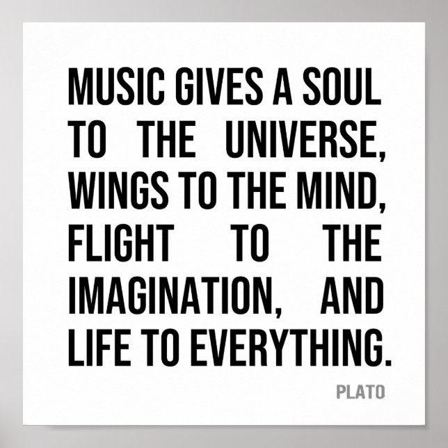 Musik gibt dem Universum ein Soul Poster (Vorne)