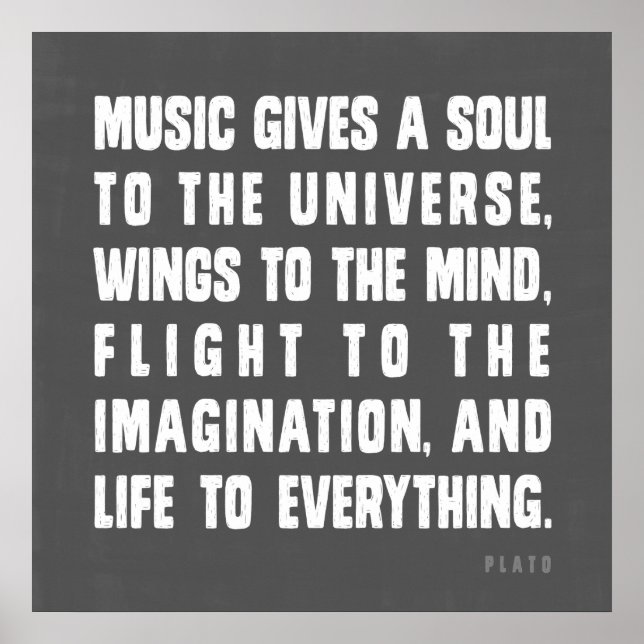 Musik gibt dem Universum ein Soul Poster (Vorne)