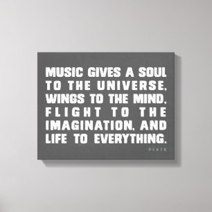 Musik gibt ein Soul zum Universum Leinwanddruck