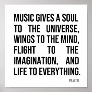 Musik gibt ein Soul zum Universum Poster