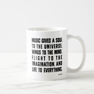 Musik gibt ein Soul zur Universum-Tasse Kaffeetasse