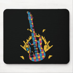 Musik Gitarre Autismus Aufklärung Tag Monat farben Mousepad