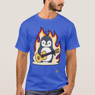 Musik Gitarre Pinguin lustig T-Shirt