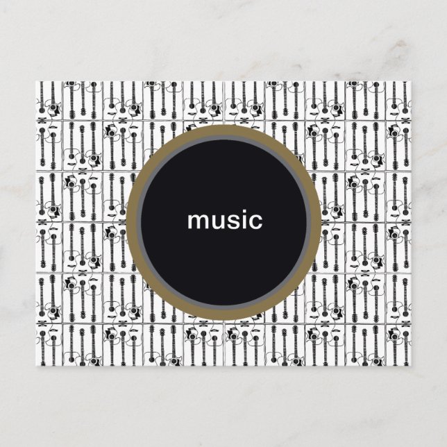 Musik, Gitarre Postkarte (Vorderseite)