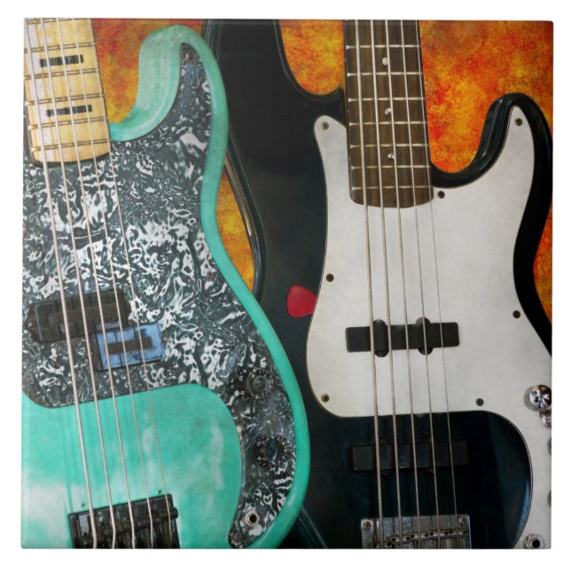 Musik - Gitarre - Rock on Typ Fliese (Vorderseite)