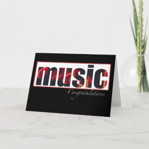 Musik Glückwünsche, Schwarz Karte