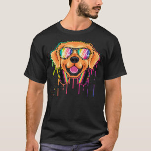 Musik Golden Retriever Dj mit Kopfhörern Musikalis T-Shirt