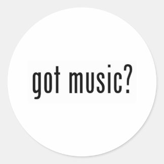 Musik got? runder aufkleber