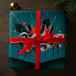 Musik Grafik Lautsprecher Audio Geschenkpapier