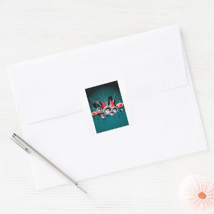 Musik Grafik Lautsprecher Audio Quadratischer Aufkleber