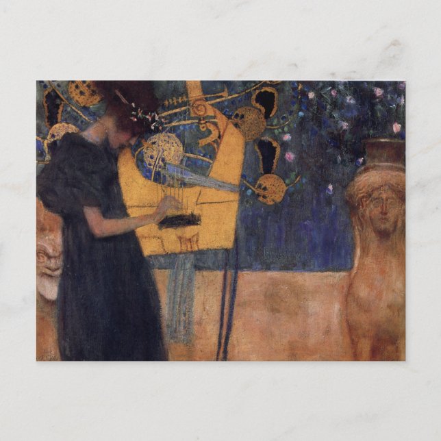 Musik - Gustav Klimt Postkarte (Vorderseite)
