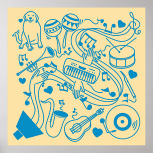 Musik-Hands - ASL-Design Poster