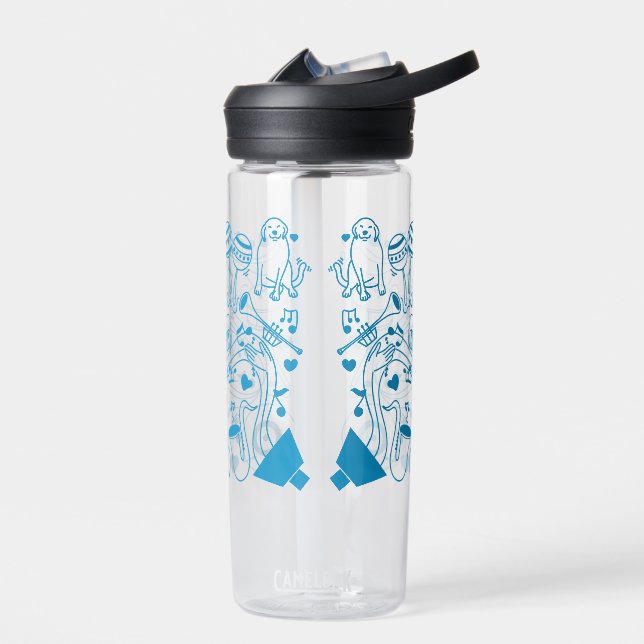 Musik-Hands - ASL-Design Trinkflasche (Links)