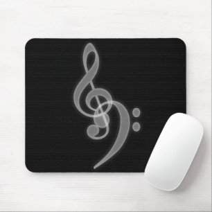 Musik - Handschuh und Bass Clef Maus Mousepad