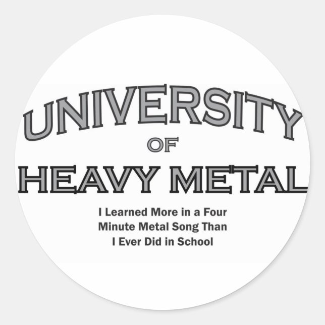 MUSIK-HEAVY METAL RUNDER AUFKLEBER (Vorderseite)
