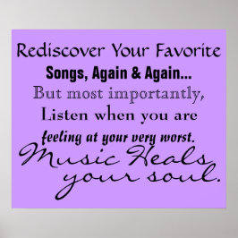 Musik heilt Ihr Soul-Poster Poster