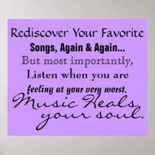 Musik heilt Ihr Soul-Poster Poster
