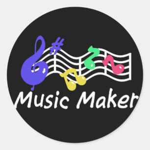 Musik-Hersteller Runder Aufkleber