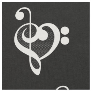 Musik Herz - Ich liebe Musik Stoff