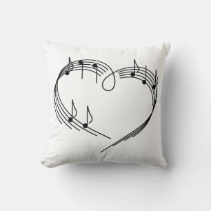 Musik Herz Kissen