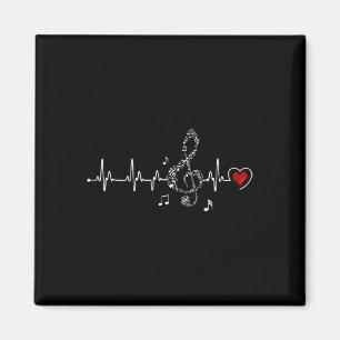 Musik-Herzschlag-Kleidung Für Musikliebhaber Klein Magnet