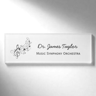 Musik-Illustrations-Band-Sinfonieorchester Namenschild
