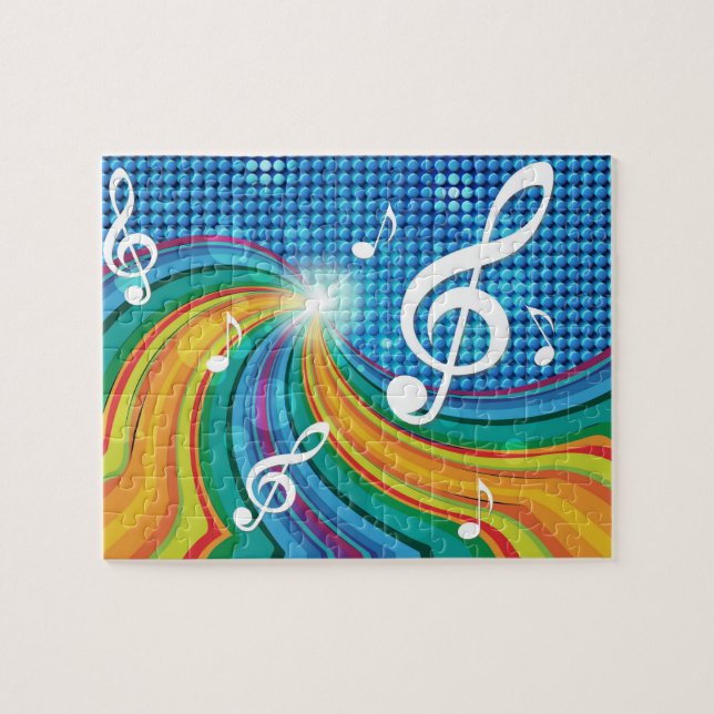 Musik-Illustrationspuzzlespiel (Horizontal)