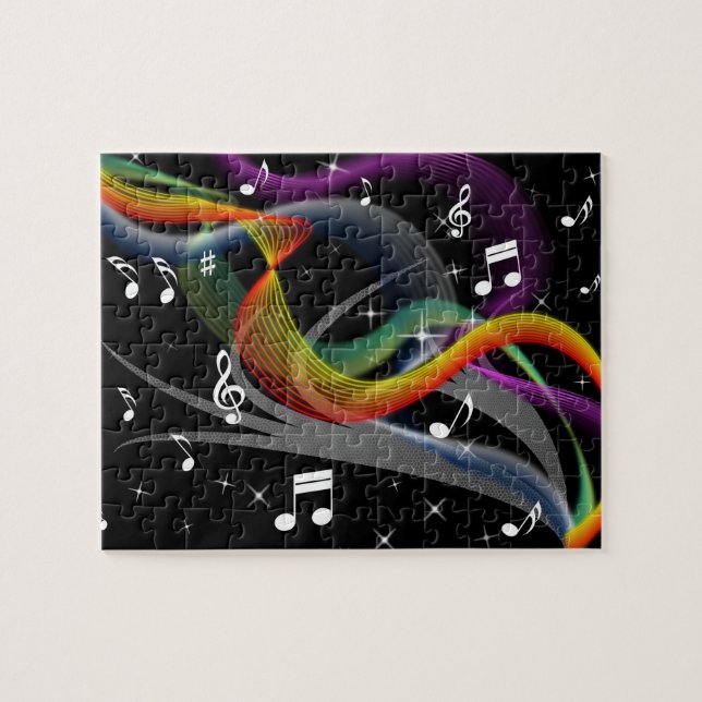 Musik-Illustrationspuzzlespiel (Horizontal)