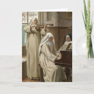Musik im Kloster katholische Nonnen Violine Klavie Karte
