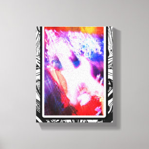 Musik in Bewegung Pink White Phrame Art Leinwanddruck