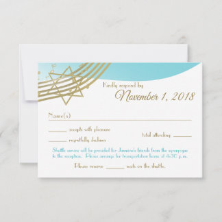 Musik in der Air Bat Mitzvah Reaktion Custom RSVP Karte