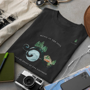 Musik in der Seele   Rustikales Wasserfarben-Monog Tri-Blend Shirt