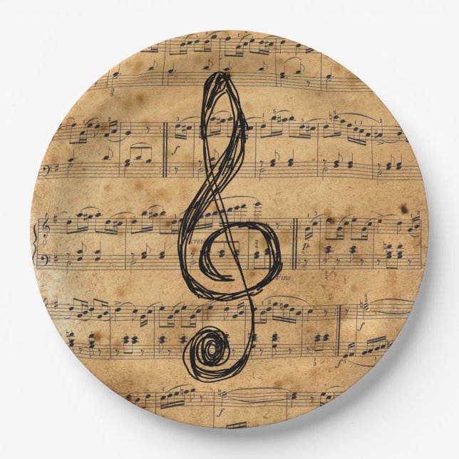 Musik in der Soul-Papierplatte Pappteller (Vorderseite)