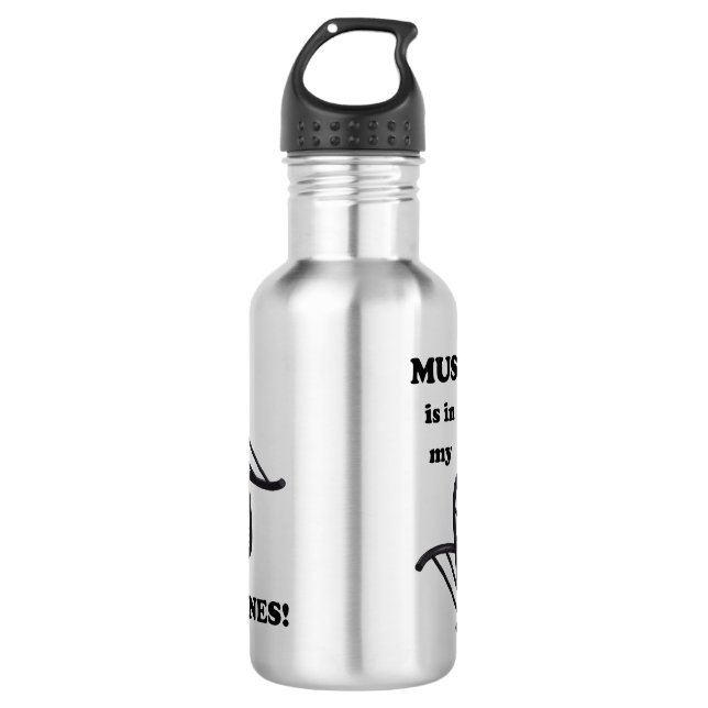 Musik in meinen Genen Edelstahlflasche (Vorderseite)