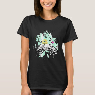 Musik in mir Musical Notes Piano Music Lover Gesch T-Shirt