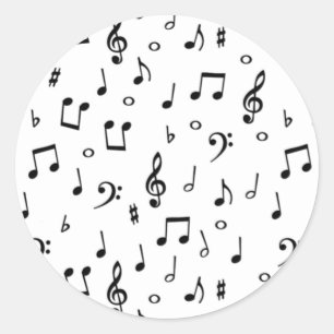Musik in mir_ runder aufkleber
