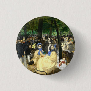 Musik in Tullerias Edouard Manet Button