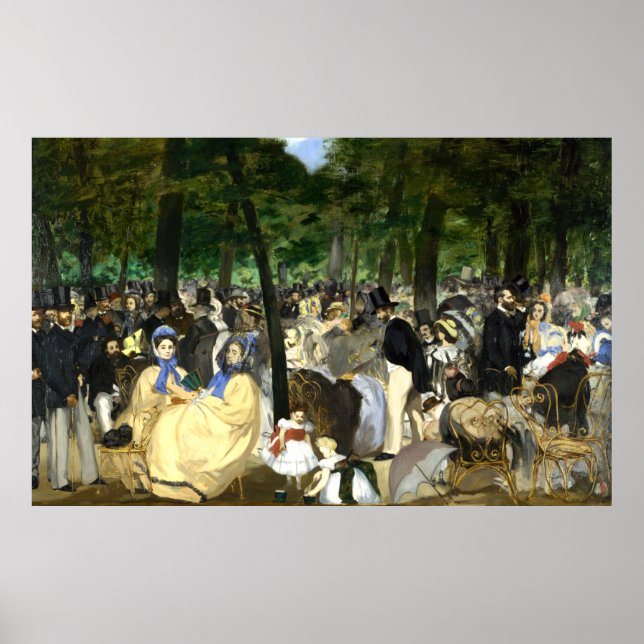 Musik in Tullerias Edouard Manet Poster (Vorne)