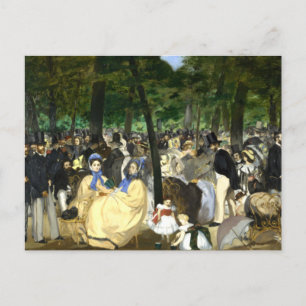 Musik in Tullerias Edouard Manet Postkarte