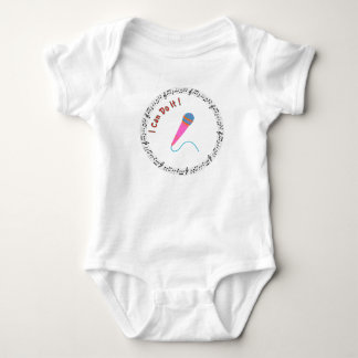 Musik-inspiriertes Baby-Body | Ich kann es Mikrofo Baby Strampler