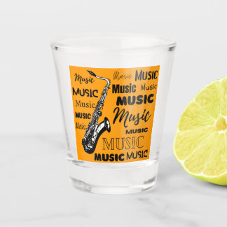 Musik, Instrument, Liebhaber Schnapsglas