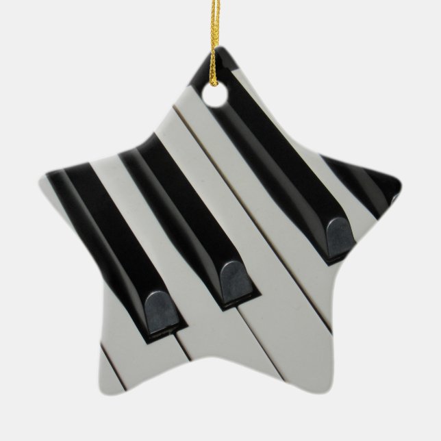 Musik-Instrument-Tastatur-Klavier befestigt Keramik Ornament (Vorne)