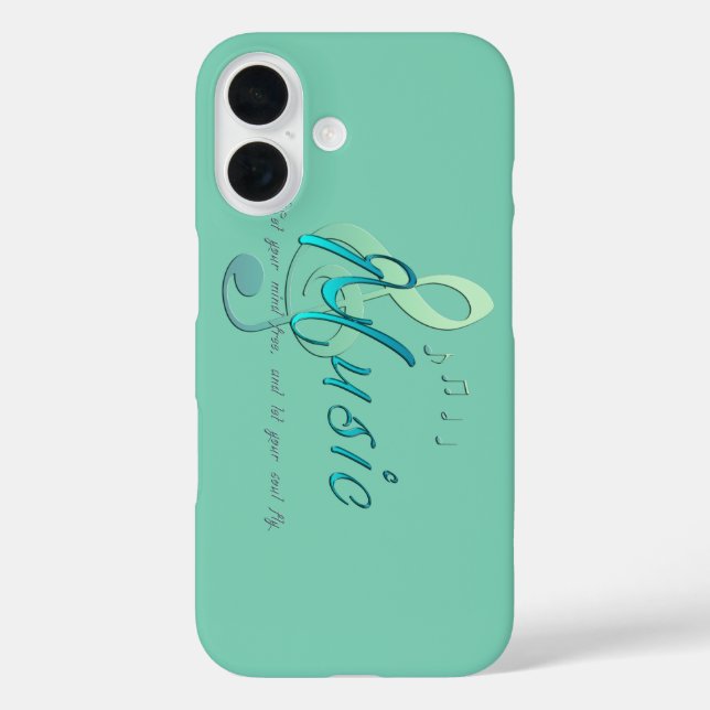 Musik iPhone 16 Hülle (Rückseite)