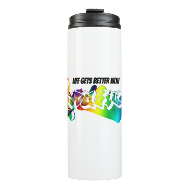 Musik ist besser thermosbecher (Vorderseite)