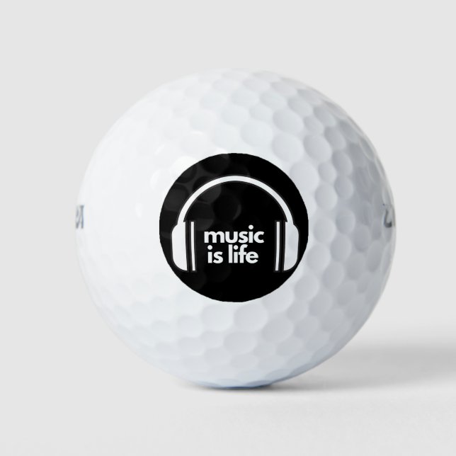 Musik ist das Leben des Golfballs Golfball (Vorderseite)
