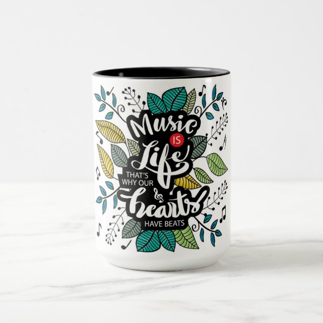 Musik ist das Leben, deshalb haben unsere Herzen B Tasse (Zentrum)