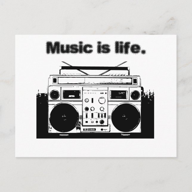 Musik ist das Leben Postkarte (Vorderseite)