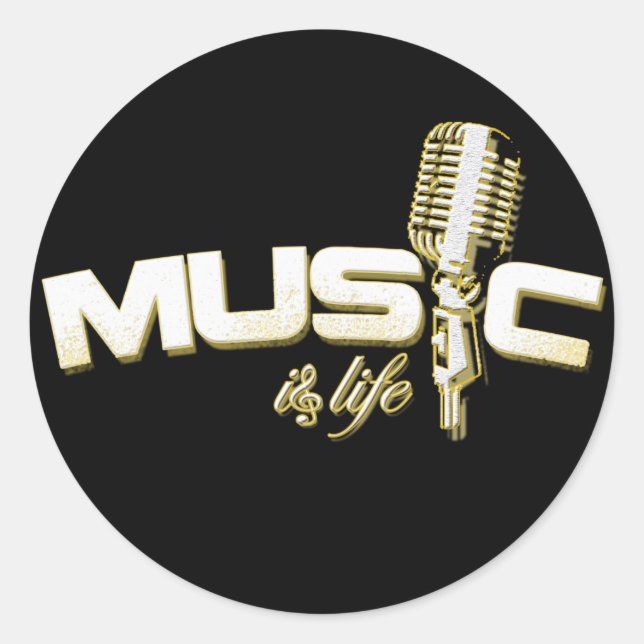 Musik ist das Leben Sticker (Vorderseite)